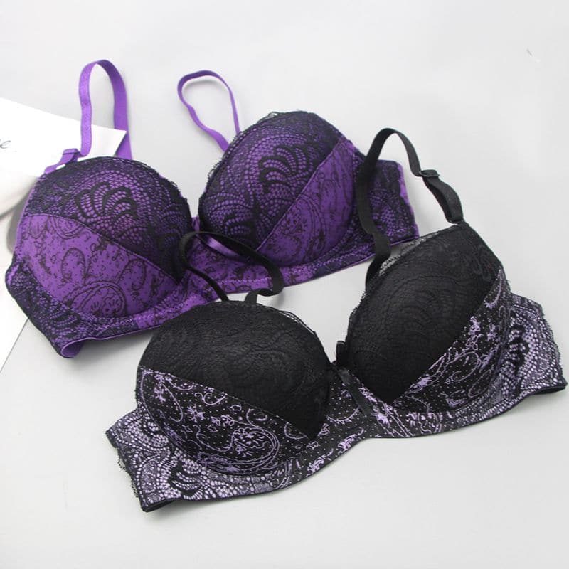 Women Push Up Bra Wireless Plus Size B C D E Cup Sexy ...