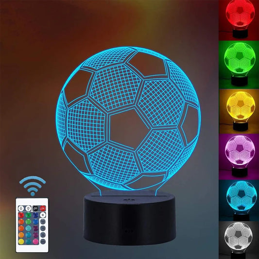 Football 3D Illusion Lamp Night Light - Eklat