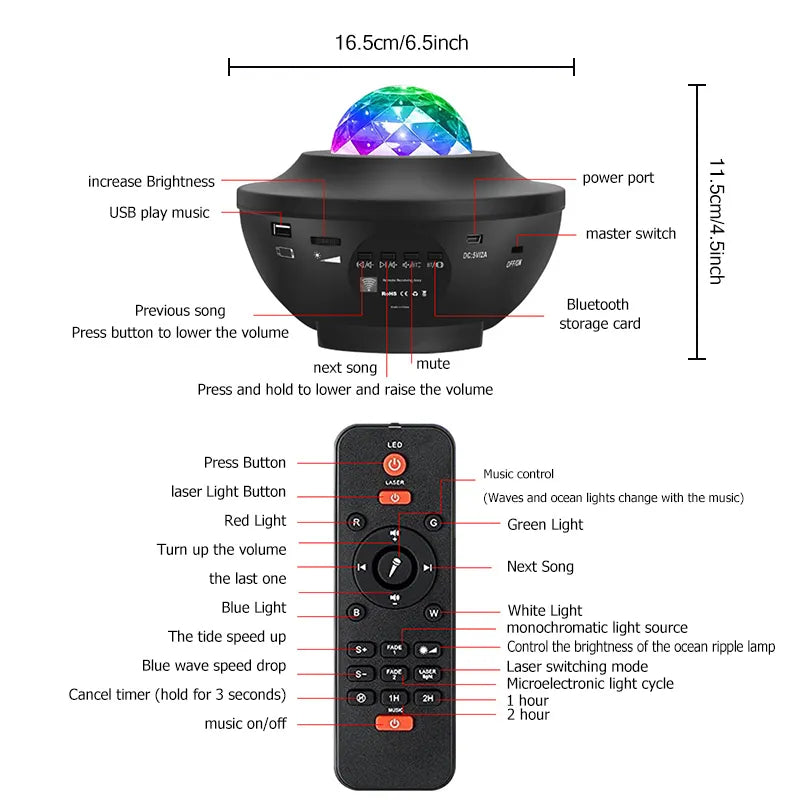 Romantic Projector Night Lamp - Eklat