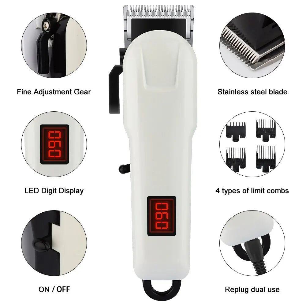 Hair Clipper Professional Rechargeable Trimmer