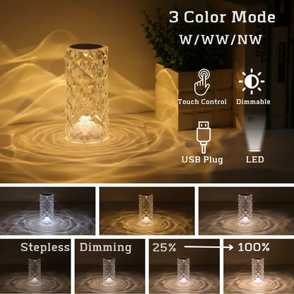 Crystal Table Lamp for Bedroom - Eklat