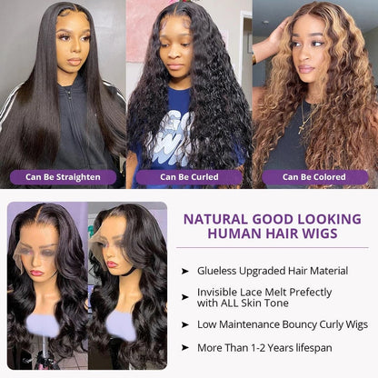 Human Hair Pre Plucked Glueless Wigs - Eklat