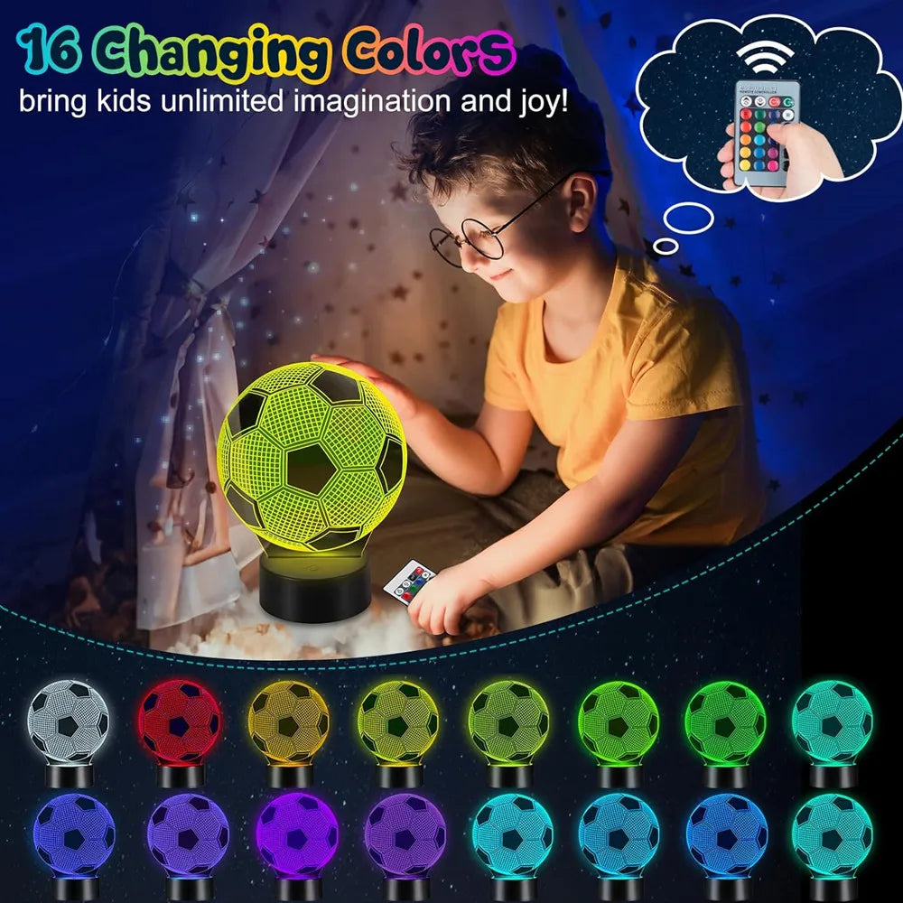 Football 3D Illusion Lamp Night Light - Eklat