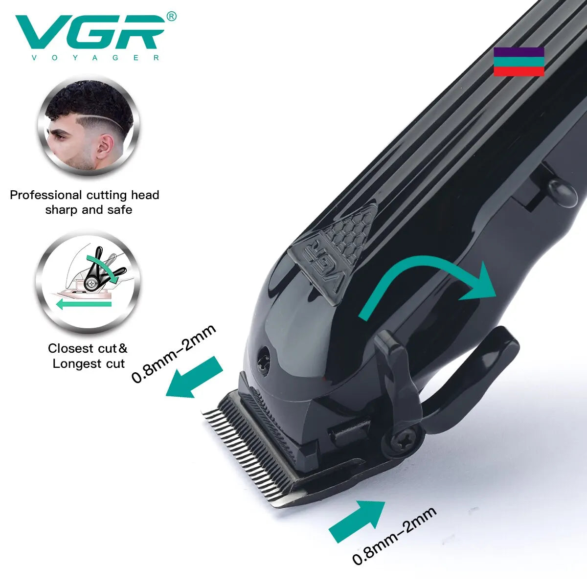 VGR Hair Clipper Professional Hair Cutting