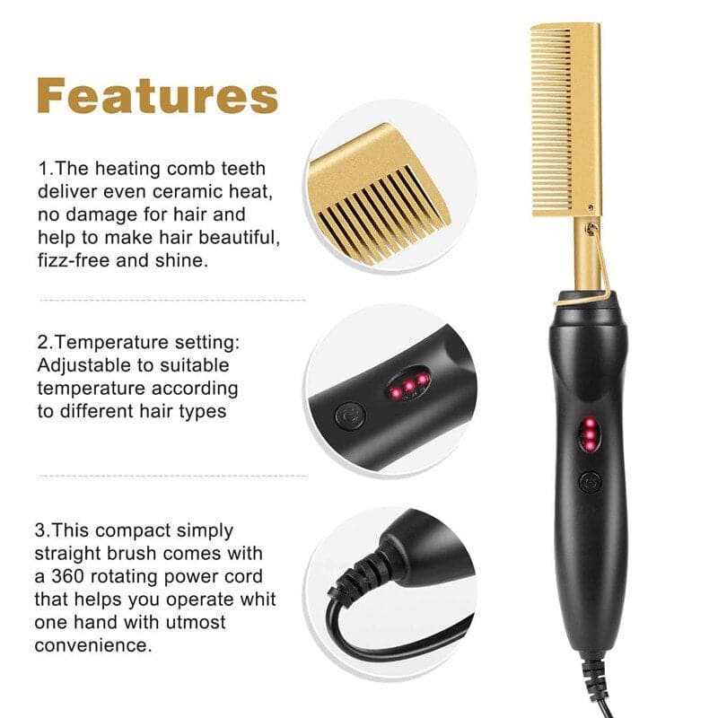 Electric Heating Curling Comb Hair - Eklat