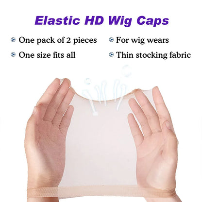 12pcs(6 Packs) Ultra Thin Invisible HD Wig Cap for Lace Front Wigs - Eklat