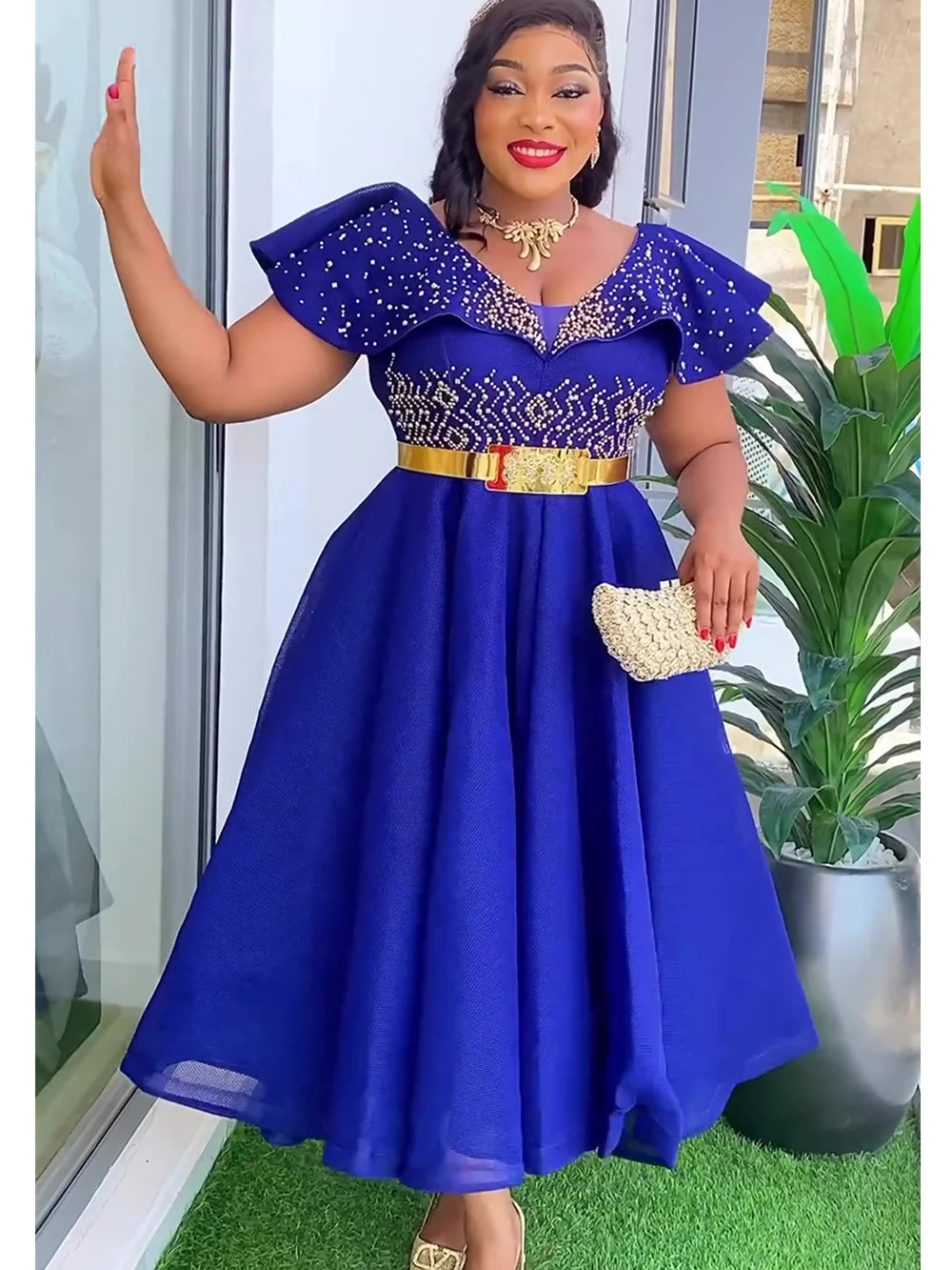 Plus Size African Wedding Party Dresses