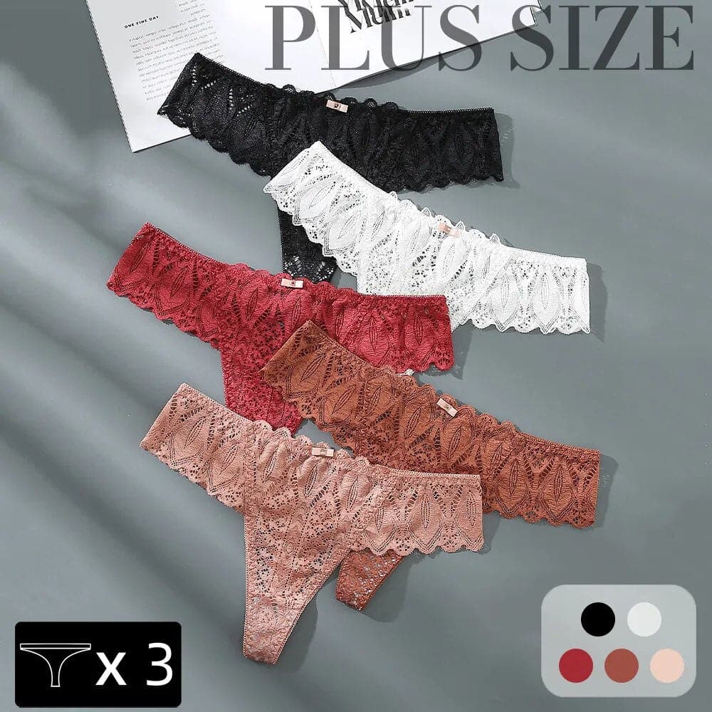 3Pcs S-4XL Sexy Lace Panties - Eklat