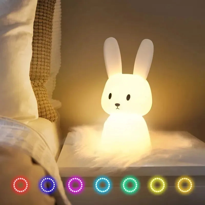 LED Night light Silicone Rabbit Touch Sensor lamp - Eklat