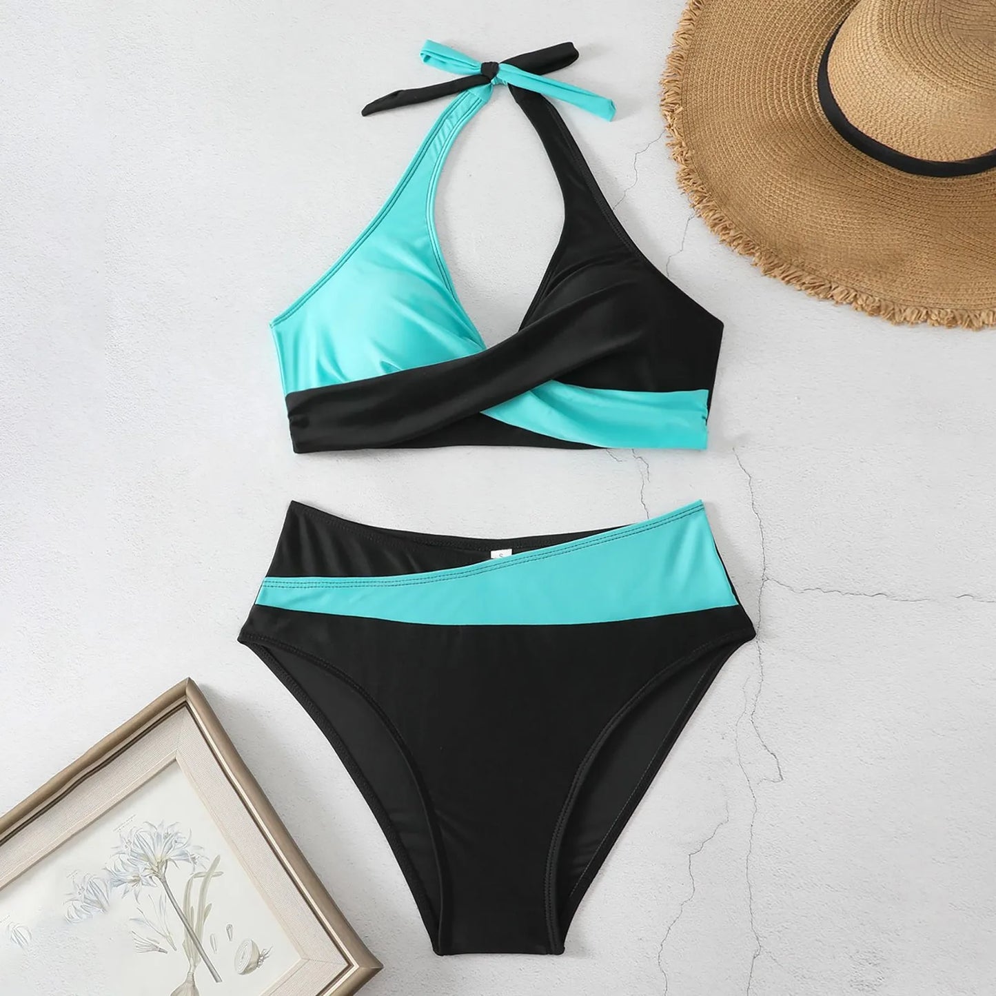 Printing Swimsuit Two Piece Set