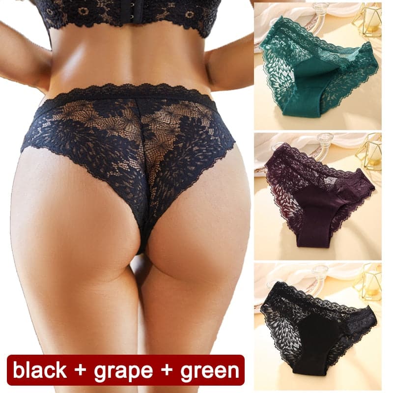 Multitrust Women 3Pcs Sexy Lingerie Set Lace Underwear ...