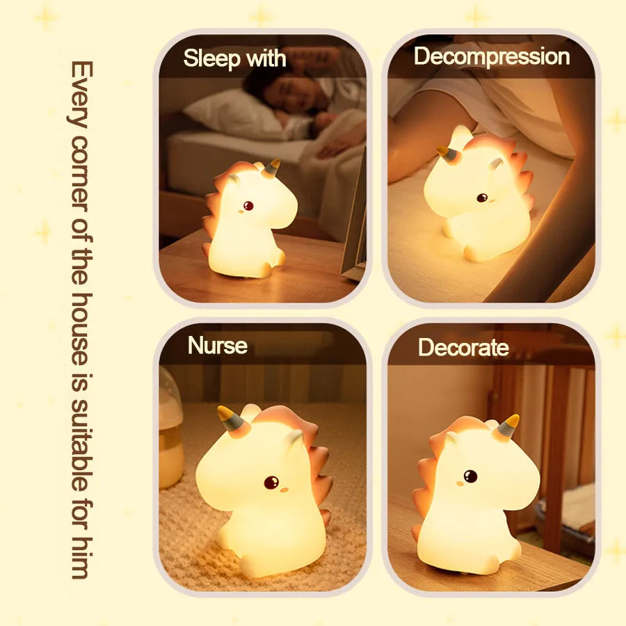 Unicorn Cute Silicone LED Night Light - Eklat